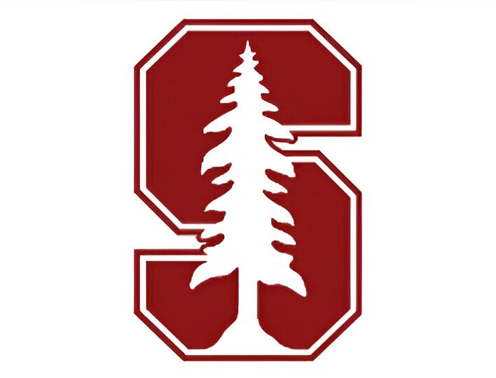 Stanford University logo with a red block 'S' and a white tree.